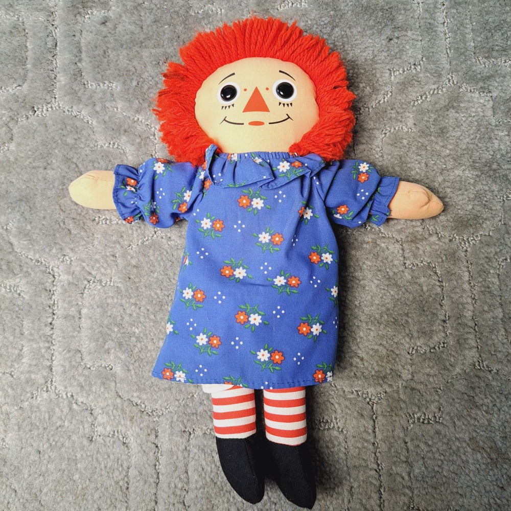 Raggedy Ann Doll 12" Plush Playskool Soft Toy Stuffed Animal Ragdoll vtg 1987